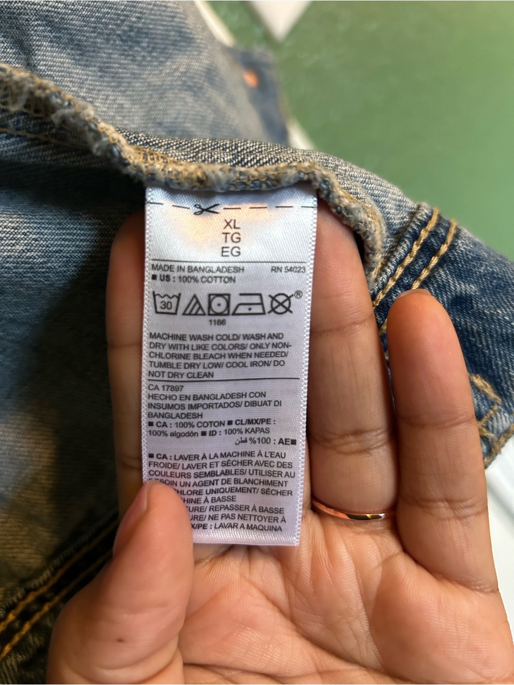 Old Navy Light Blue Denim Jacket with White Label - Picture 3 of 3